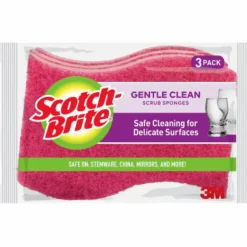 Scotch-Brite Delicate, Light Duty Sponge For Multi-Purpose 4.4 in. L 3 pk (Pack of 8)