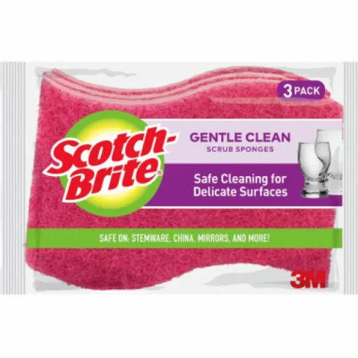 Scotch-Brite Delicate, Light Duty Sponge For Multi-Purpose 4.4 in. L 3 pk (Pack of 8)