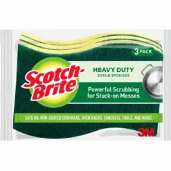 Scotch-Brite Heavy Duty Sponge For Pots and Pans 4.5 in. L 3 pk (Pack of 8)