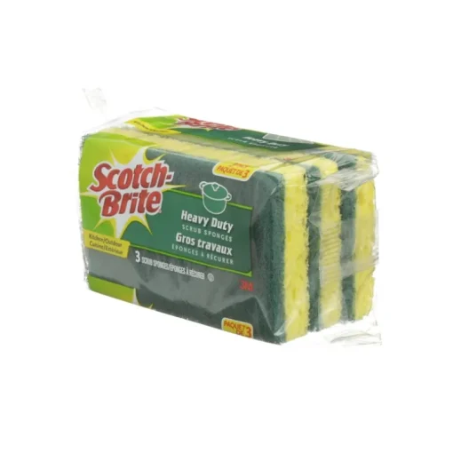 Scotch-Brite Heavy Duty Sponge For Pots and Pans 4.5 in. L 3 pk (Pack of 8)