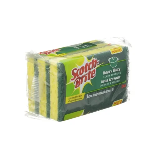 Scotch-Brite Heavy Duty Sponge For Pots and Pans 4.5 in. L 3 pk (Pack of 8)