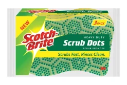 Scotch-Brite Heavy Duty Sponge For Pots and Pans 2.6 in. L 3 pk