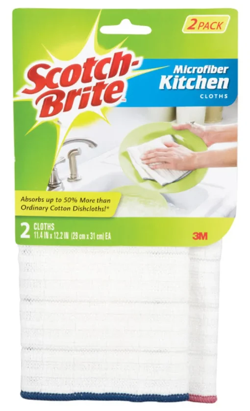 Scotch-Brite Microfiber Cleaning Cloth 12.5 in. W x 11.5 in. L 2 pk (Pack of 12)