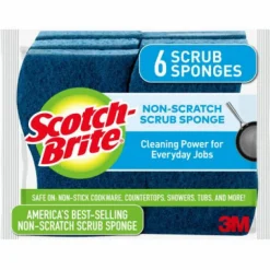 Scotch-Brite Non-Scratch Scrubber Sponge For Multi-Purpose 4.4 in. L 6 pk