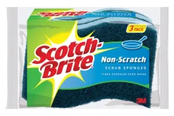 Scotch-Brite Non-Scratch Sponge For Multi-Purpose 4.4 in. L 3 pk (Pack of 8)