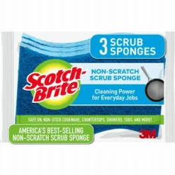 Scotch-Brite Non-Scratch Sponge For Multi-Purpose 4.4 in. L 3 pk (Pack of 8)