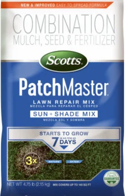 Scott'S 14905 4.75 Lb Patchmaster Lawn Repair Sun & Shade Mix 2-0-0.8