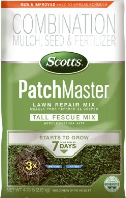 Scotts PatchMaster Tall Fescue Grass Sun or Shade Grass Spot Repair Mix 4.75 lb