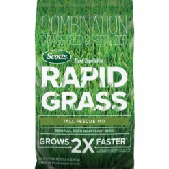 Scotts Turf Builder Rapid Grass Tall Fescue Grass Sun or Shade Grass Seed and Fertilizer 5.6 lb