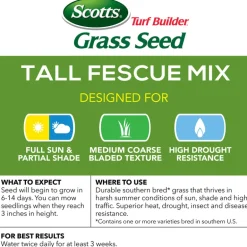 Scotts Turf Builder Tall Fescue Grass Sun or Shade Fertilizer/Seed/Soil Improver 2.4 lb
