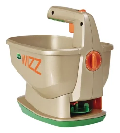 Scotts Wizz 60 in. W Handheld Spreader For Fertilizer/Ice Melt/Seed 4 lb