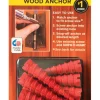SCREW-IT-AGAIN 1/4 in. D X 1 in. L Polypropylene Hex Head Wood Anchor 10 pk