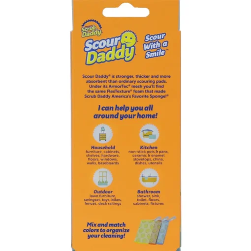 Scrub Daddy Scour Daddy Heavy Duty Sponge For Household 3 Pk