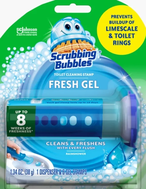 Scrubbing Bubbles Rainshower Scent Continuous Toilet Cleaning System 1.34 oz Gel