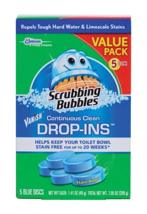 Scrubbing Bubbles Vanish No Scent Toilet Deodorizer and Cleaner 7.05 oz. Tablet (Pack of 6)