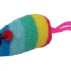 Scruffys Multicolored Fleece Rainbow Mouse Catnip Toy Large 1 pk