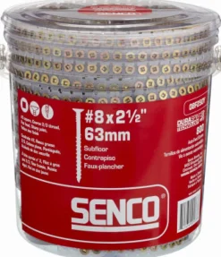 Senco DuraSpin No. 8 Sizes X 2-1/2 in. L Square Square Head Deck Screws 800 pk