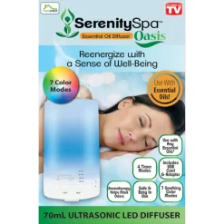 Serenity Spa Oasis As Seen On TV White LED Oil Diffuser 70 ml