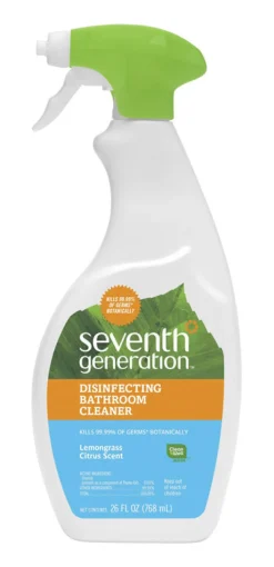 Seventh Generation Bathroom Cleaner Disinfecting Lemongrass Trigger Spray Bottle 26 Oz
