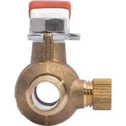 SharkBite 1/2 in. Brass Crimp Ball Valve with Drain Full Port Lever For Potable Water