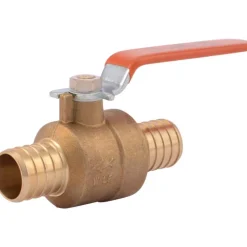 SharkBite 1 in. Brass Crimp Ball Valve Full Port Lever For Potable Water