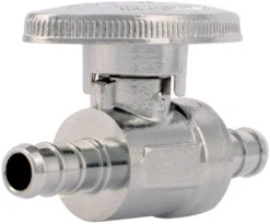 SharkBite 3/8 in. PEX Barb X 3/8 in. PEX Barb Brass Straight Stop Valve