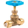 SharkBite 1/2 in. PTC X 1/2 in. Brass Stop Valve with Drain