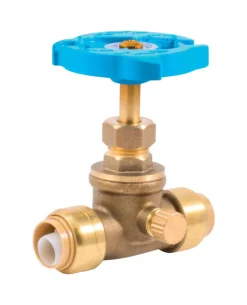 SharkBite 1/2 in. PTC X 1/2 in. Brass Stop Valve with Drain