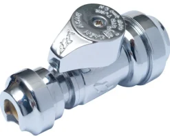 SharkBite 1/2 in. PTC X 1/4 in. Brass Straight Stop Valve