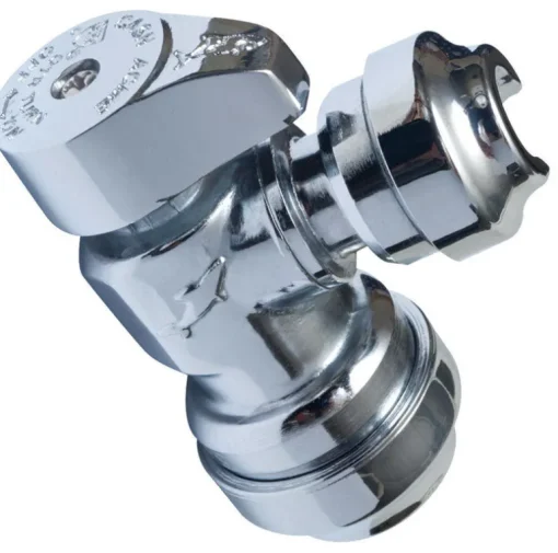 SharkBite 1/2 in. PTC X 1/4 in. Brass Angle Stop Valve