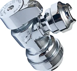SharkBite 1/2 in. PTC X 1/4 in. Brass Angle Stop Valve