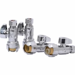 SharkBite 1/2 in. Push X 3/8 in. Compression Brass Straight Stop Valve