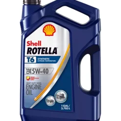 Shell Rotella T6 5W-40 4 Cycle Engine Heavy Duty Motor Oil 1 gal. (Pack of 3)