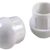 Shepherd 3015 1" White Round Dome Plastic Insert 4 Count