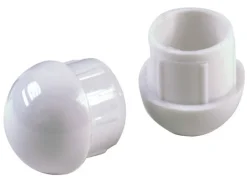 Shepherd 3015 1" White Round Dome Plastic Insert 4 Count