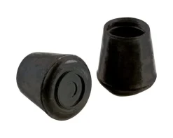 Shepherd Rubber Leg Tip Black Round 1/2 in. W 40 pk (Pack of 40)