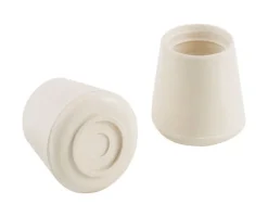Shepherd Rubber Leg Tip White Round 1-1/2 in. W 2 pk (Pack of 6)