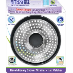 Shower Shroom Ultra Edition Gray/Silver Brushed Stainless Steel Drain Protector
