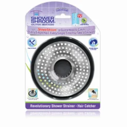 Shower Shroom Ultra Edition Gray/Silver Brushed Stainless Steel Drain Protector