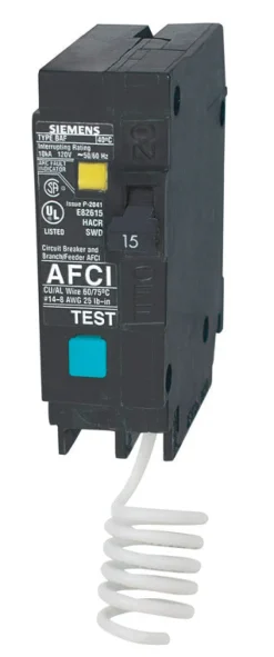 Siemens 15 amps Arc Fault/Ground Fault Single Pole Circuit Breaker
