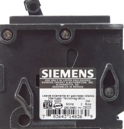 Siemens 20 amps Standard 2-Pole Circuit Breaker