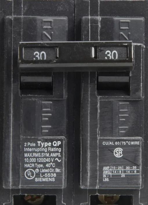 Siemens 30 amps Standard 2-Pole Circuit Breaker