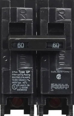 Siemens 60 amps Standard 2-Pole Circuit Breaker