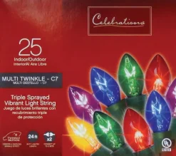 Sienna C7 Multicolored 25 count Twinkling String Lights 24 ft.