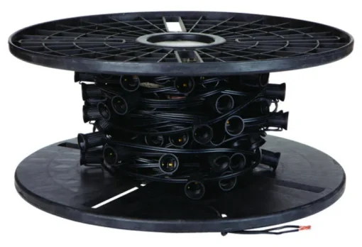 Sienna Black LED C7 Electric Plug-In Commercial Indoor/Outdoor Light Set Sockets 500 L ft.