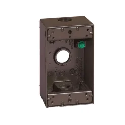 Sigma Electric Bronze Metallic 1-Gang 18.3 cu. in. Capacity Rectangle Weatherproof Box 4-1/2 H in.