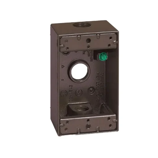 Sigma Electric Bronze Metallic 1-Gang 18.3 cu. in. Capacity Rectangle Weatherproof Box 4-1/2 H in.