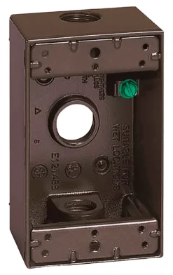 Sigma Electric Bronze Metallic 1-Gang 18.3 cu. in. Capacity Rectangle Weatherproof Box 4-1/2 H in.