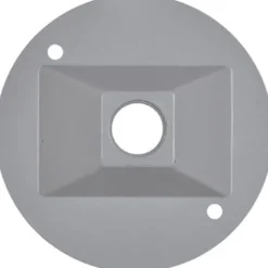 Sigma Electric Metal Gray 1-Hole Round Lampholder Cover for Wet Locations 4.13 Dia. x 0.57 D in.