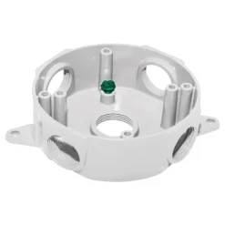 Sigma Engineered Solutions New Work 16 cu in Round Die-Cast Metal Weatherproof Box White